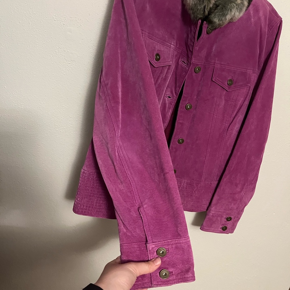 Vintage 100% Leather Suede Jacket - Picture 3 of 12